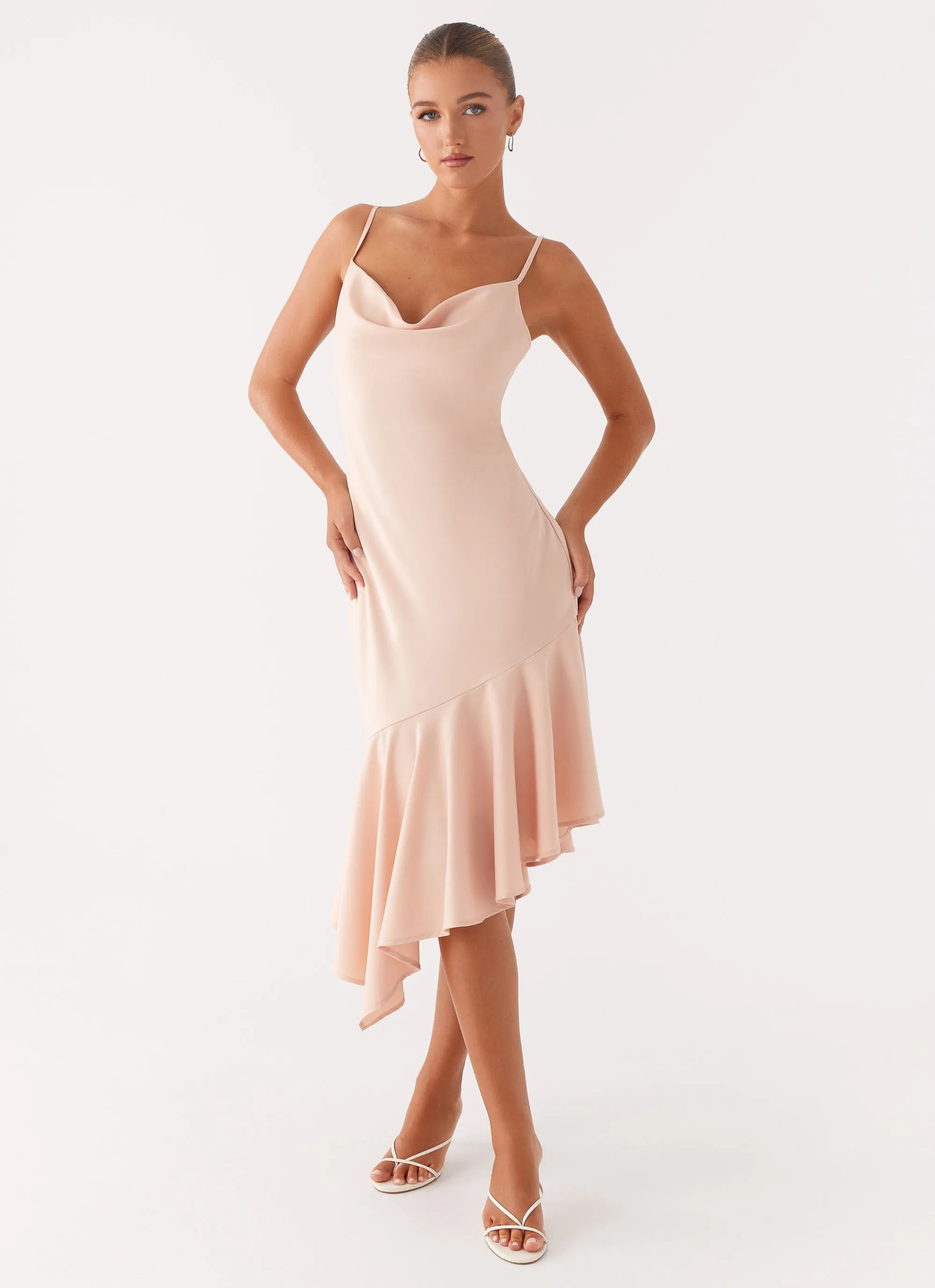 Fresh Motion Lightweight-Structure Korby Midi Dress - Pink