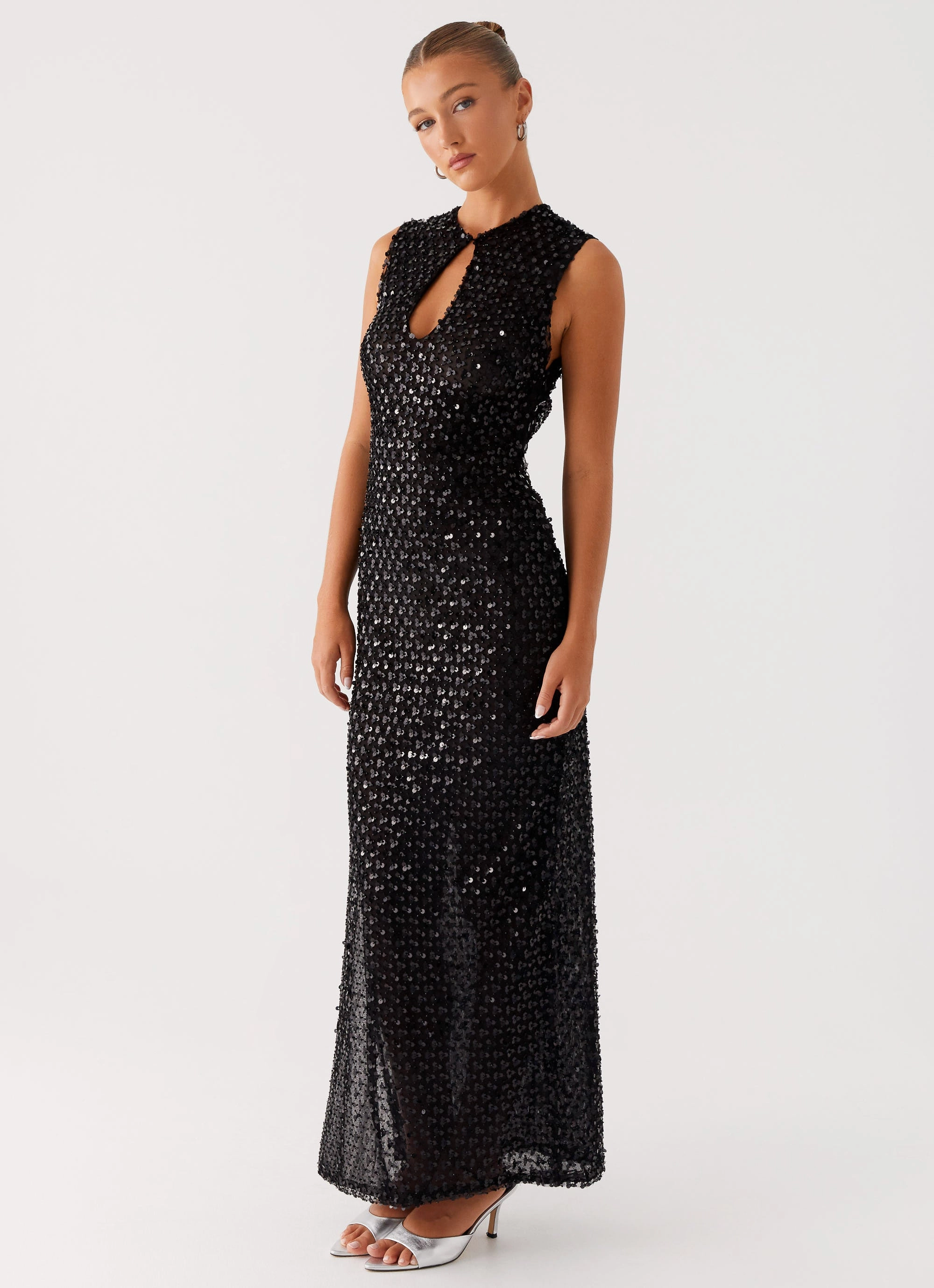 Kore Sequin Maxi Dress - Black Soft Presence