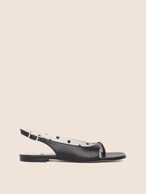 hollow design Denia Black Sandal