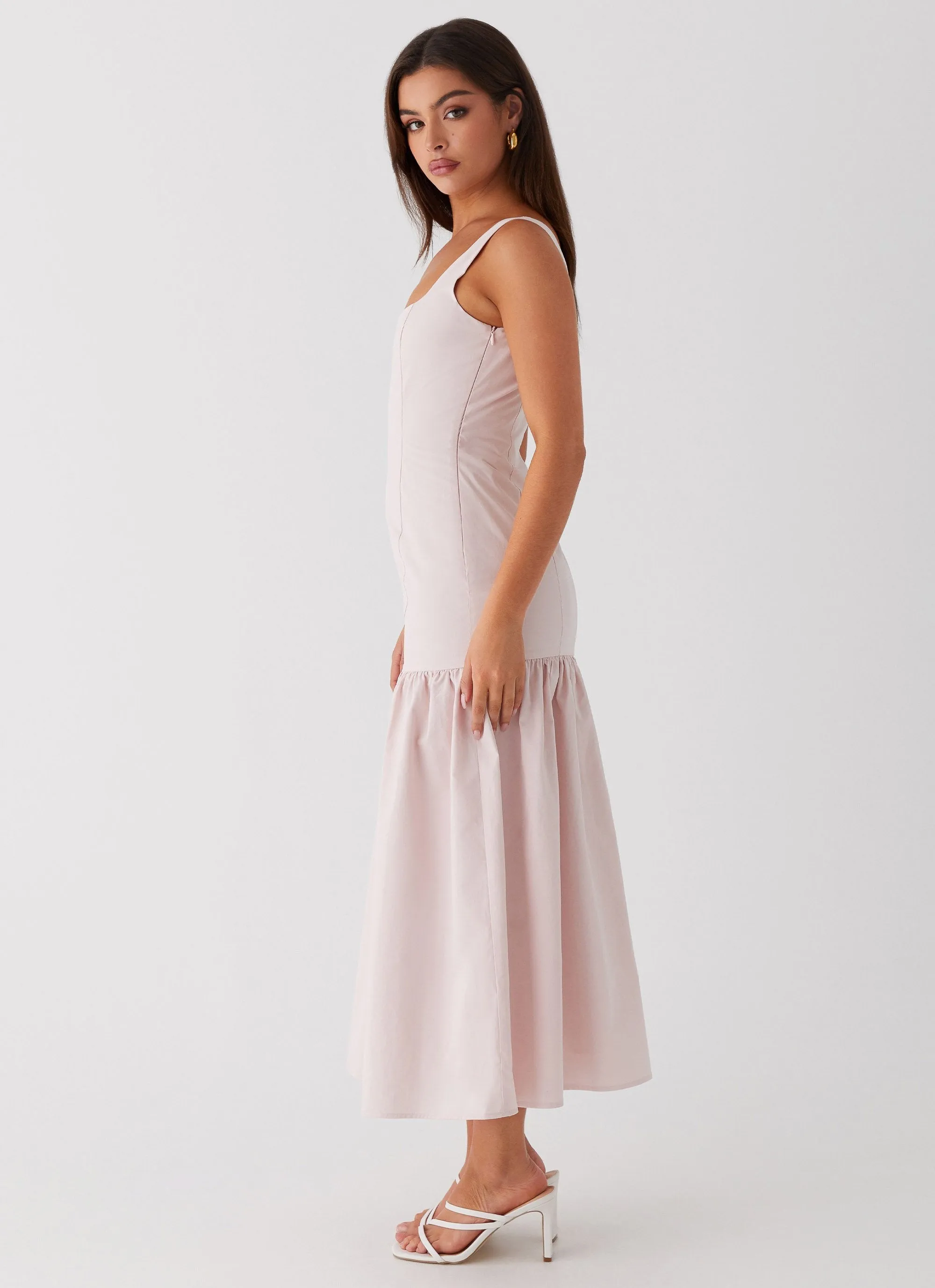 Ladylike Midi Dress - Pink plus-size