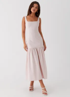 Ladylike Midi Dress - Pink Classic Layer Subtle Touch