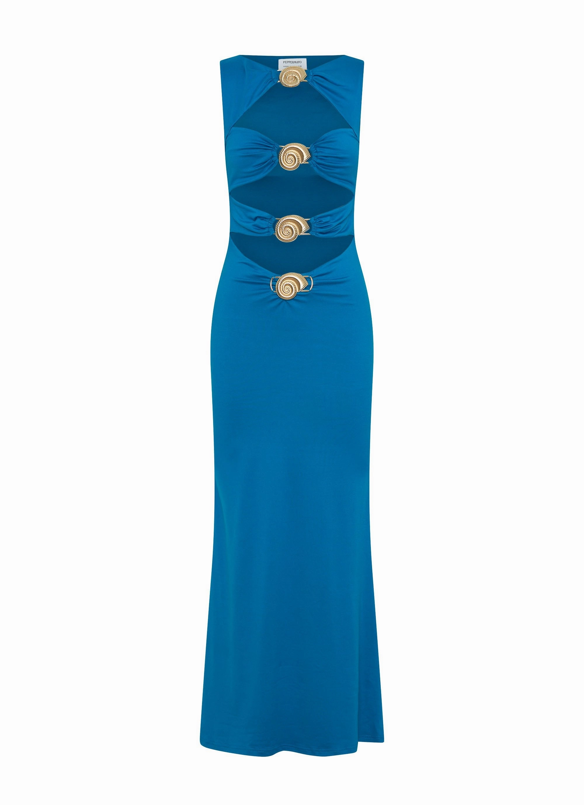 Fresh Style single wear Lagoon Cut Out Maxi Dress - Royal Blue