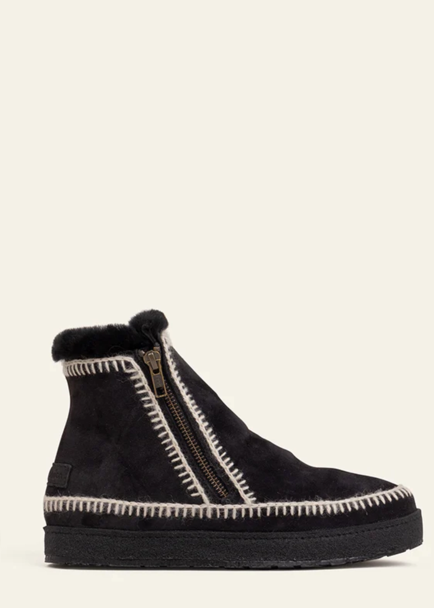 Laidback London Setsu Crochet Crepe Ankle Boot Utility Design