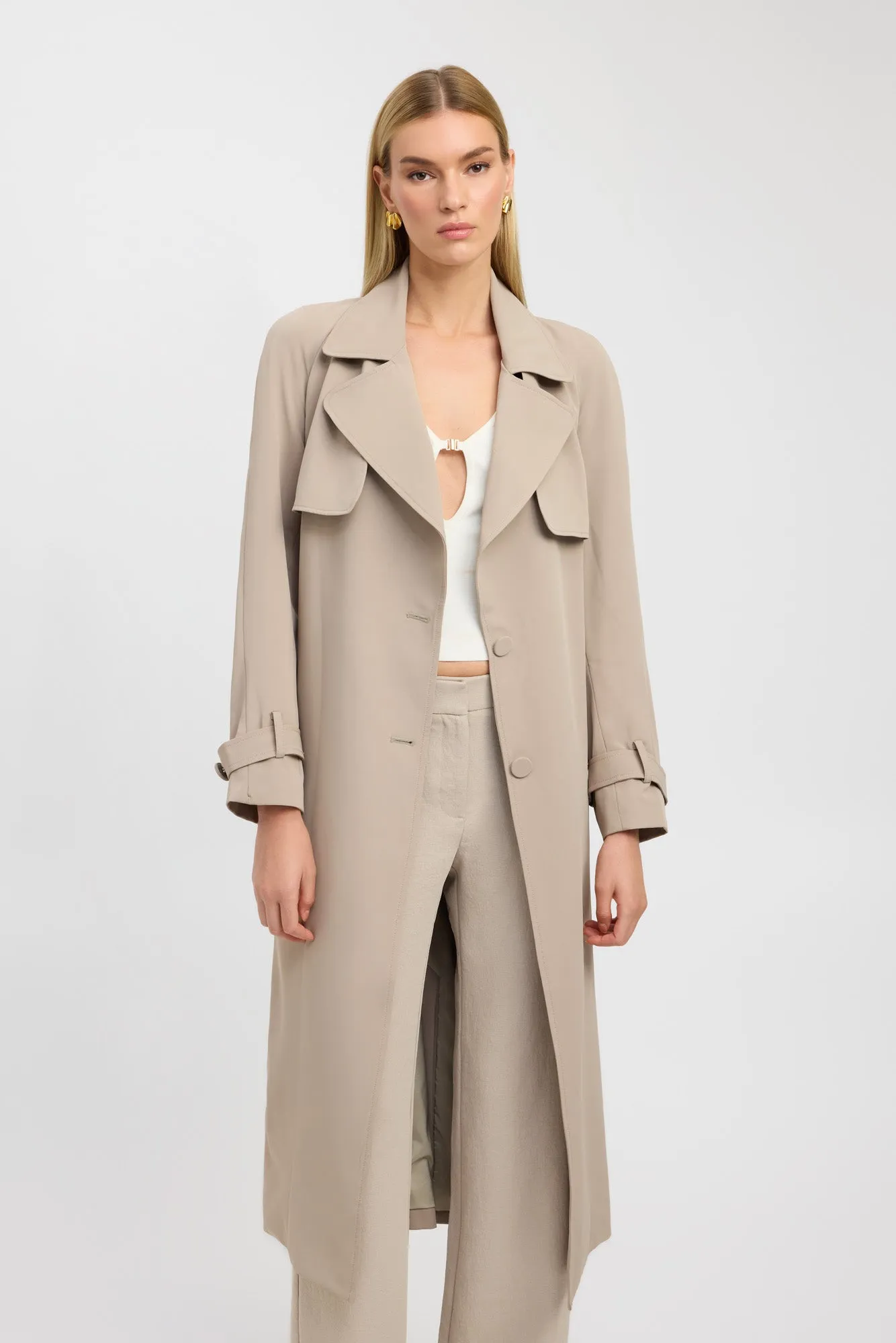 Lars Core Trench Hidden Zipper Elastic Binding