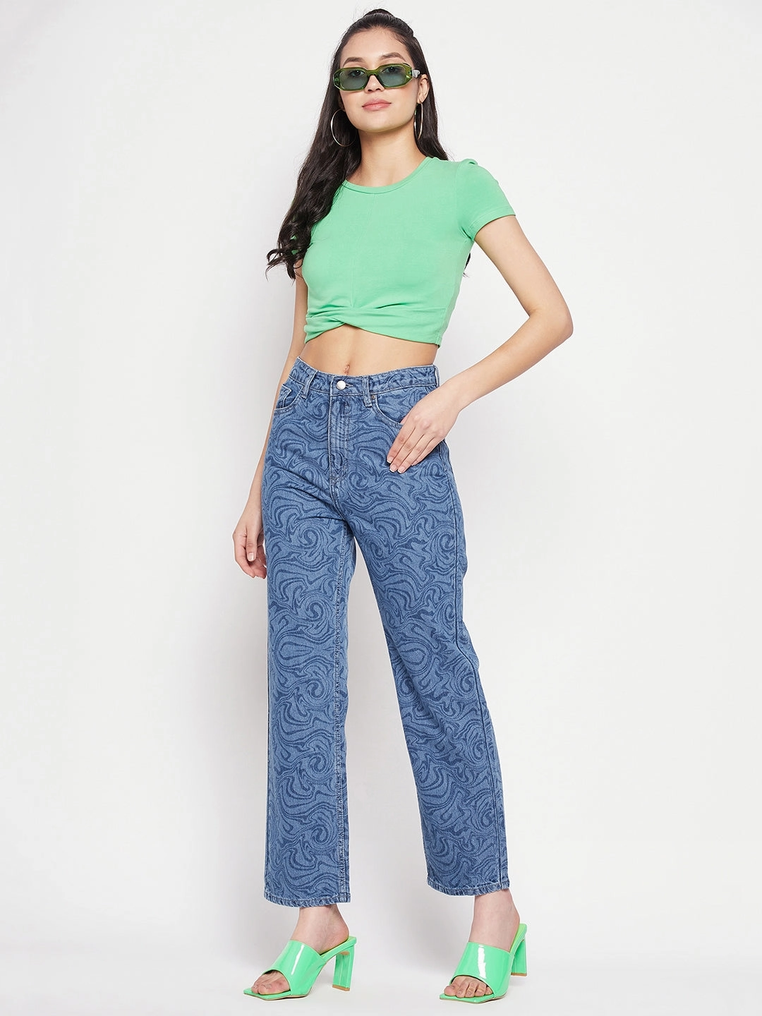 Smooth Form Base Layer Madame Blue Printed Denim