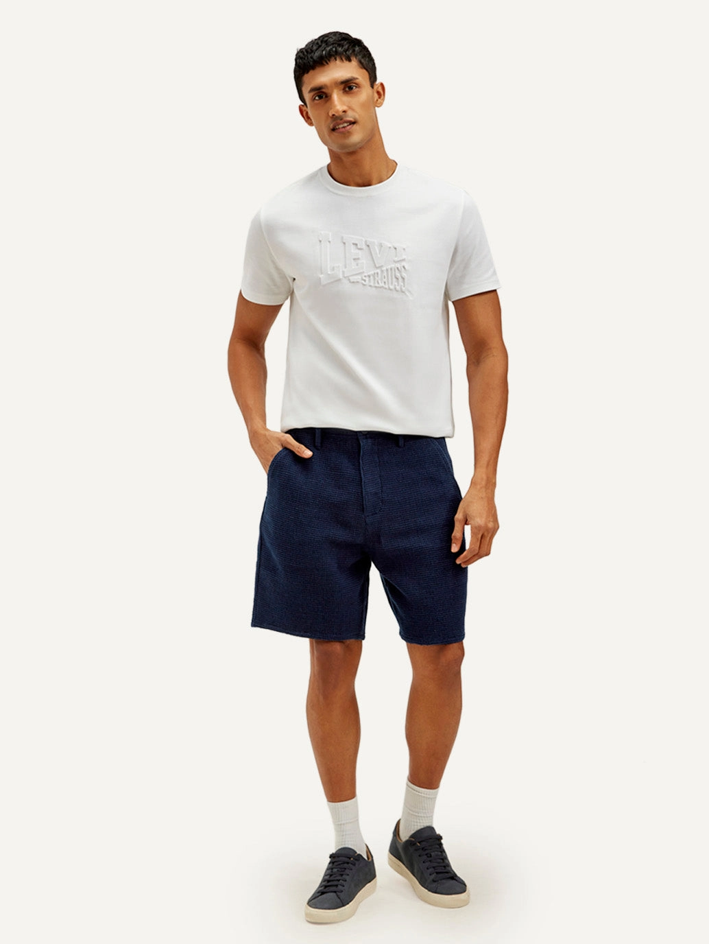 Cap Men's Navy Tapered Shorts