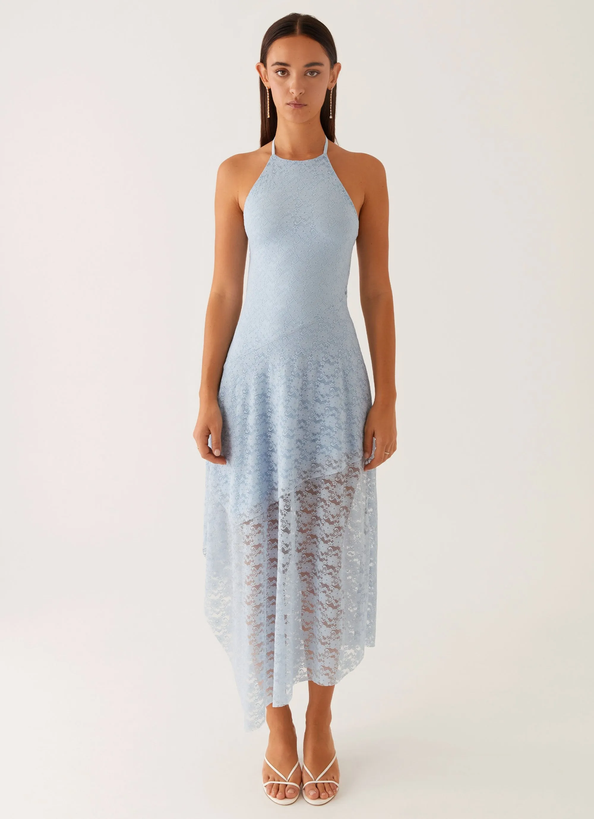 Clean Fit Lyndal Lace Midi Dress - Blue