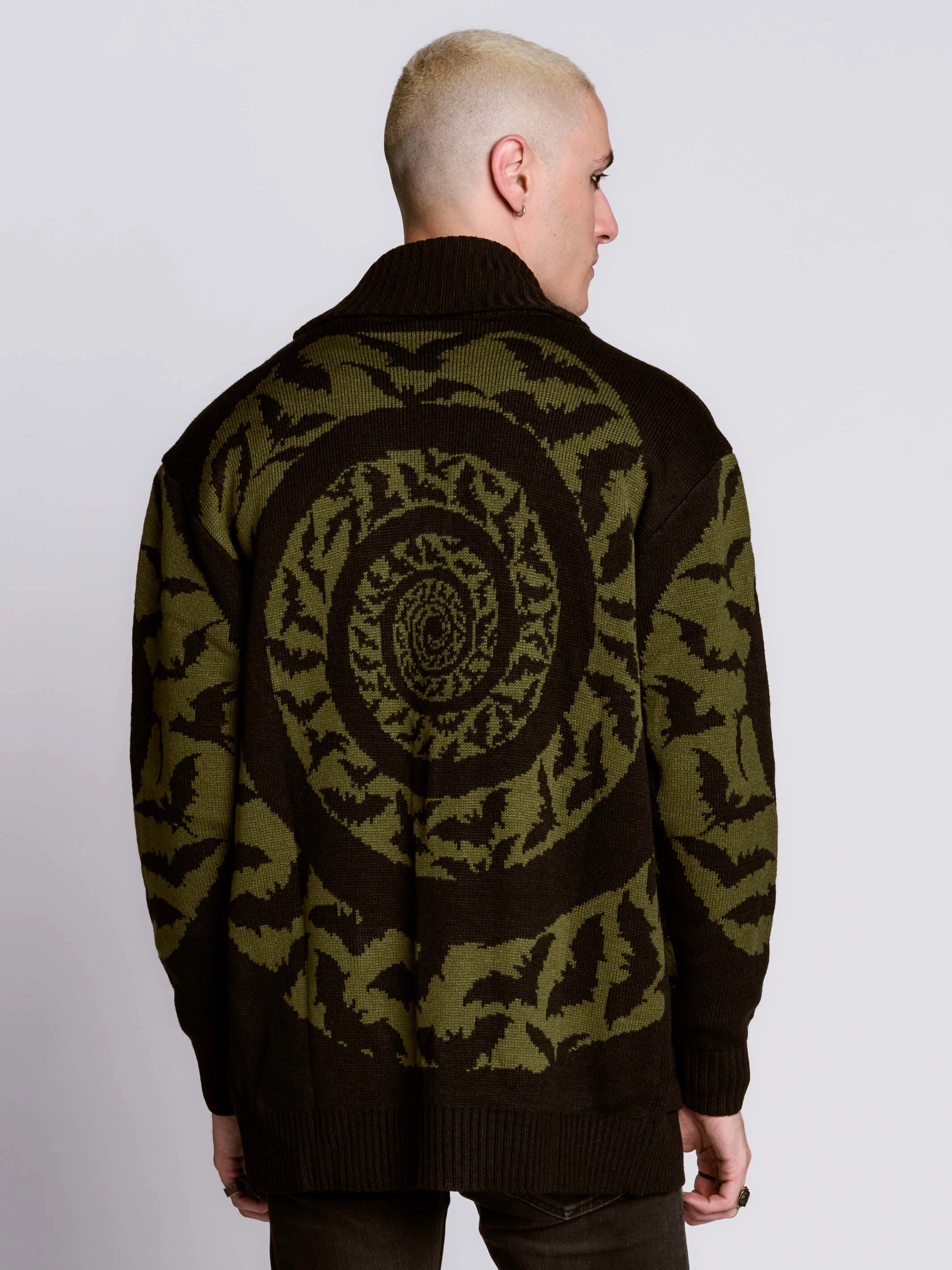 Hypnotic Bat Cardigan Multi Panel Construction