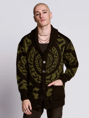 Perfect Layering All Day Comfort Fit Hypnotic Bat Cardigan