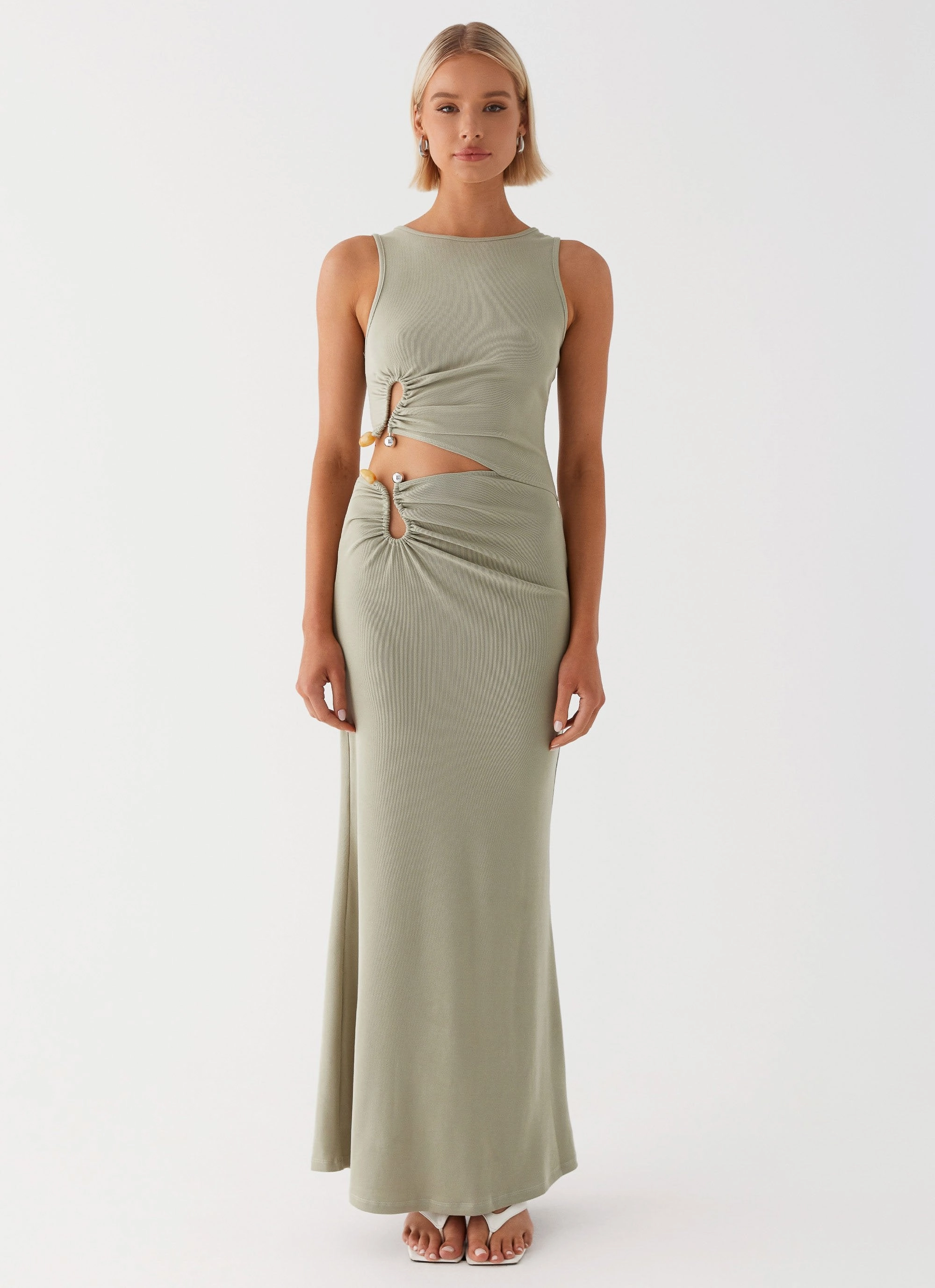 Feminine Look Lennox Maxi Dress - Sage
