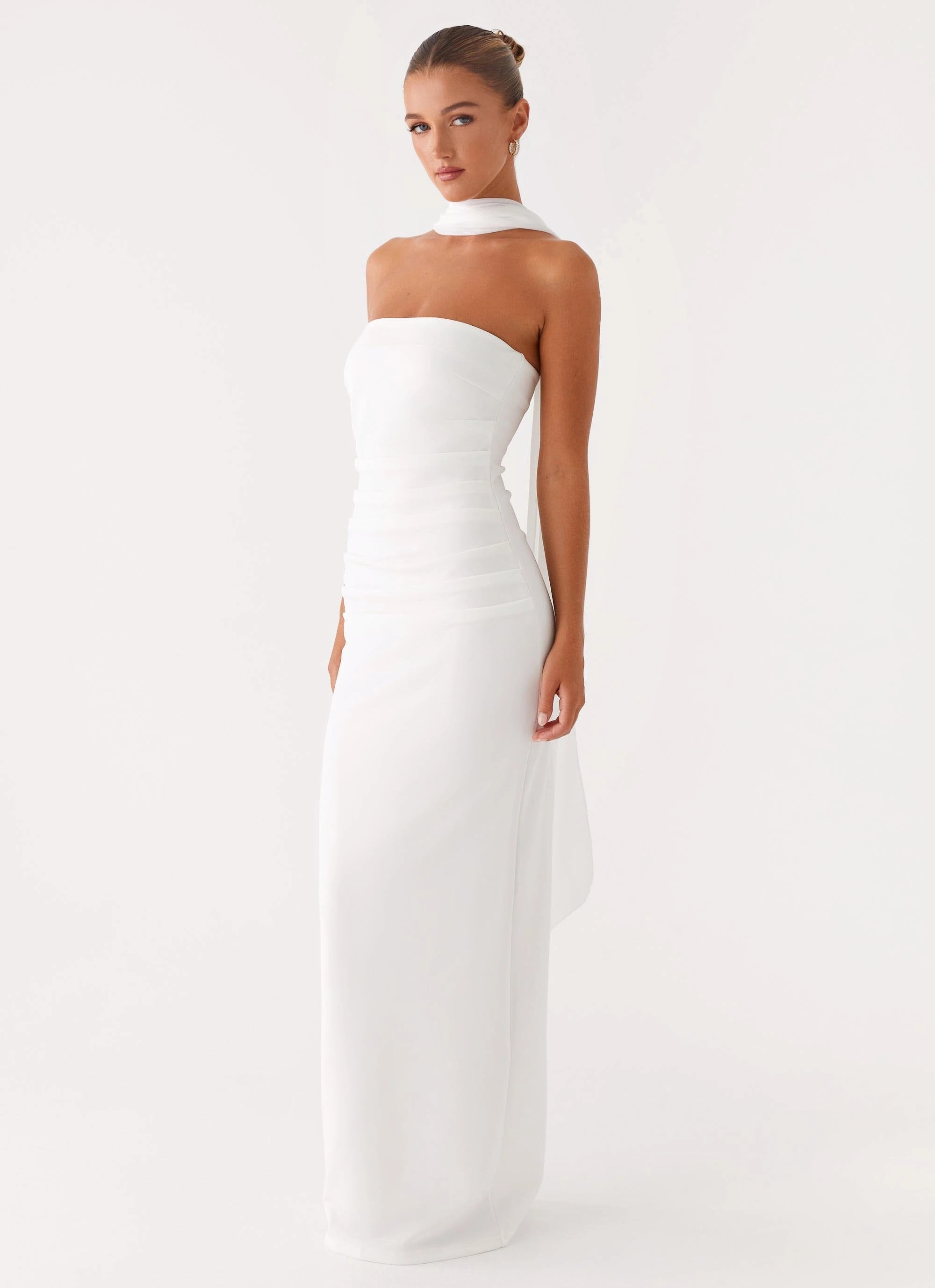 Libra Maxi Dress - White Chic Harmony