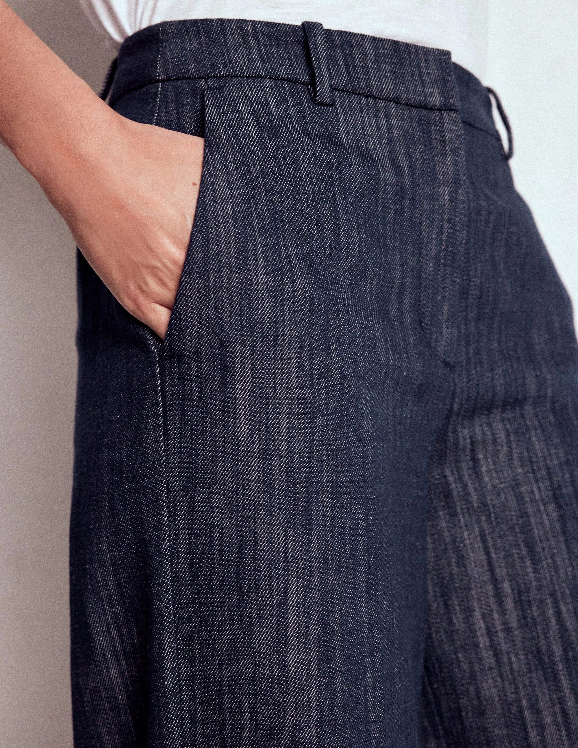 Belgravia Twill Trousers-Navy Indigo Flattering Comfort Wear