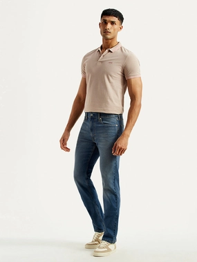 Men's 513 Med Indigo Slim Straight Fit Mid Rise Jeans Fashion Lover Versatile