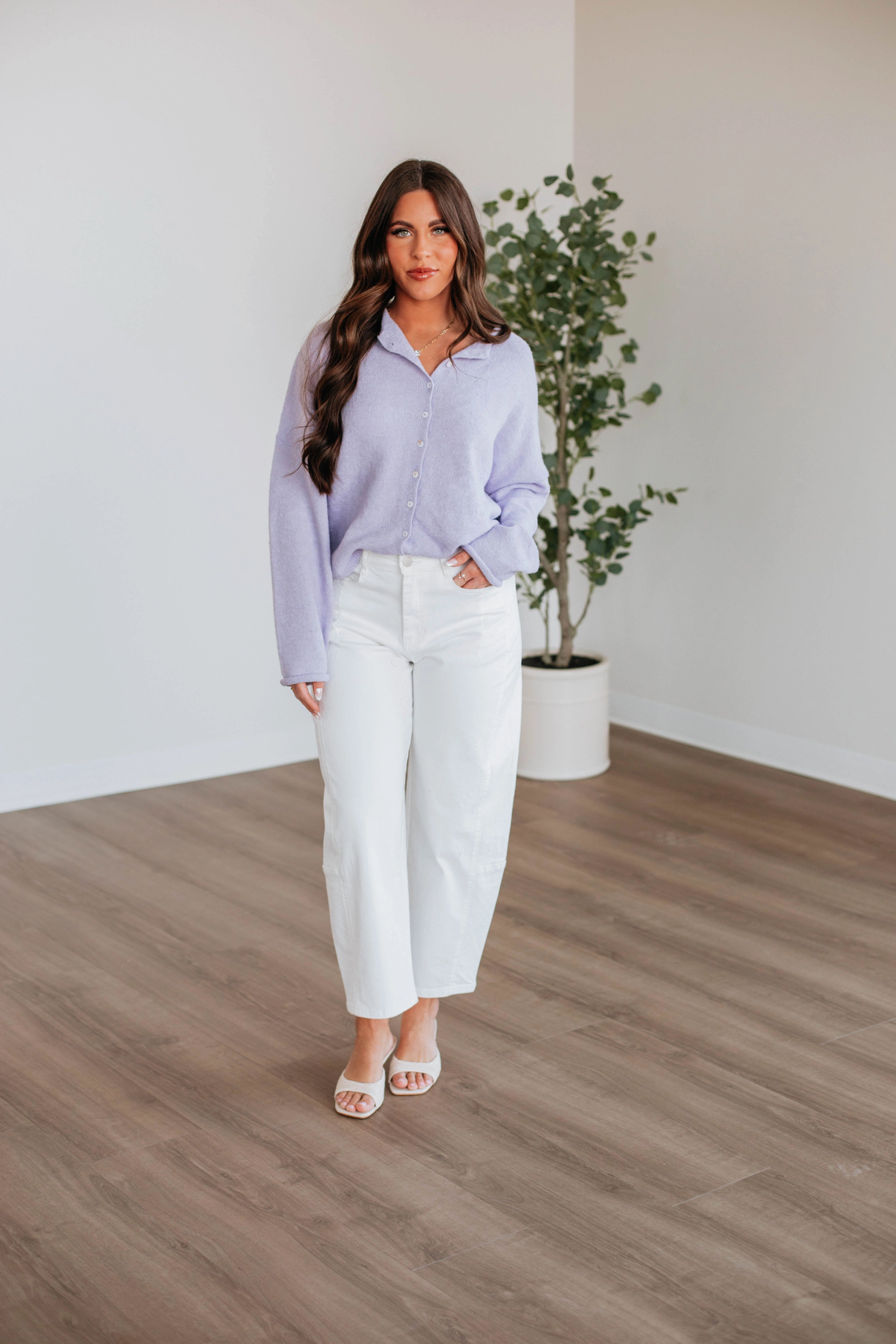 Brooke Cardigan - Lavender Soft Knit Knit Wearable