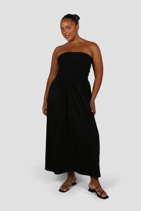 City-Style Delicate Edge VELLA DRESS BLACK