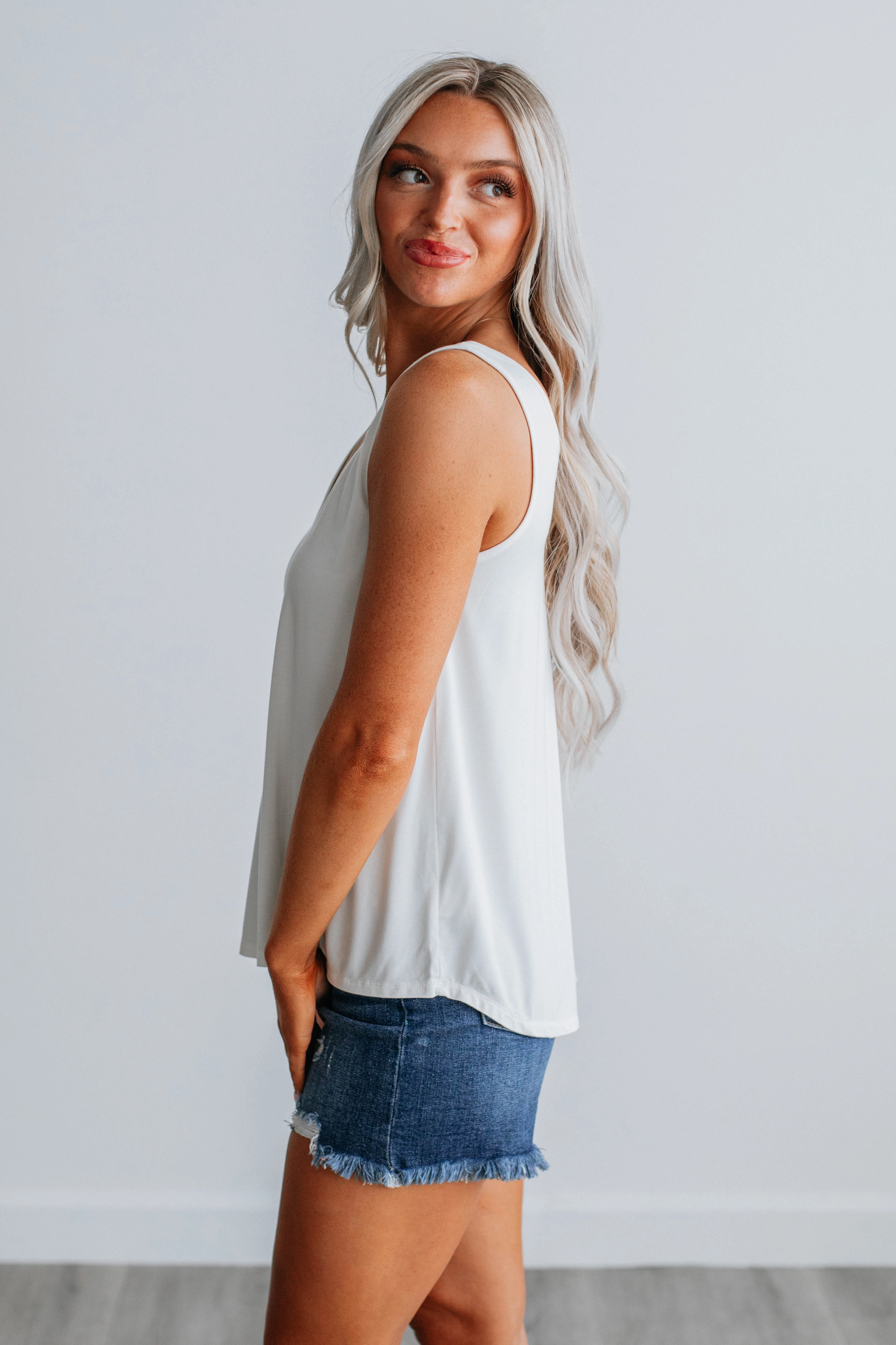 Stretch Panels Linley Basic Tank - Ivory