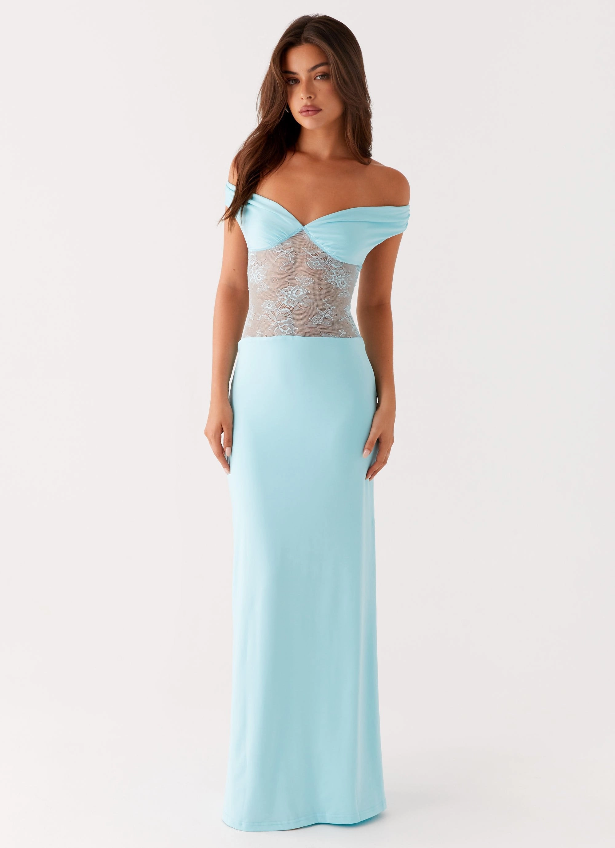 Daily Style Contemporary Fit Infatuation Lace Maxi Dress - Turquoise
