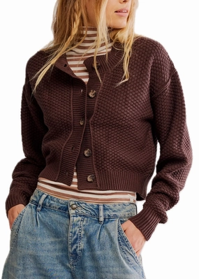 Comfy Appeal Snuggly Feel Lila Cardi - Potting Soil