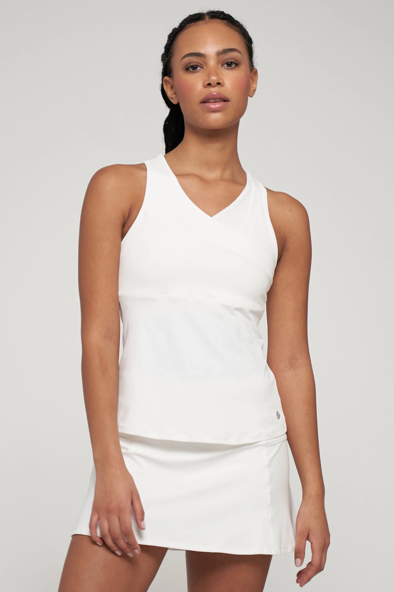 Sweat Resistant Inner Layer Lily Tank - White