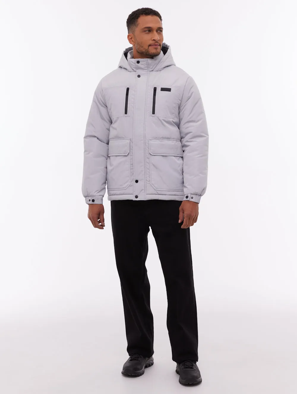 Elastic cuffs Breathable fabric tech Loderi Utility Parka - Grey