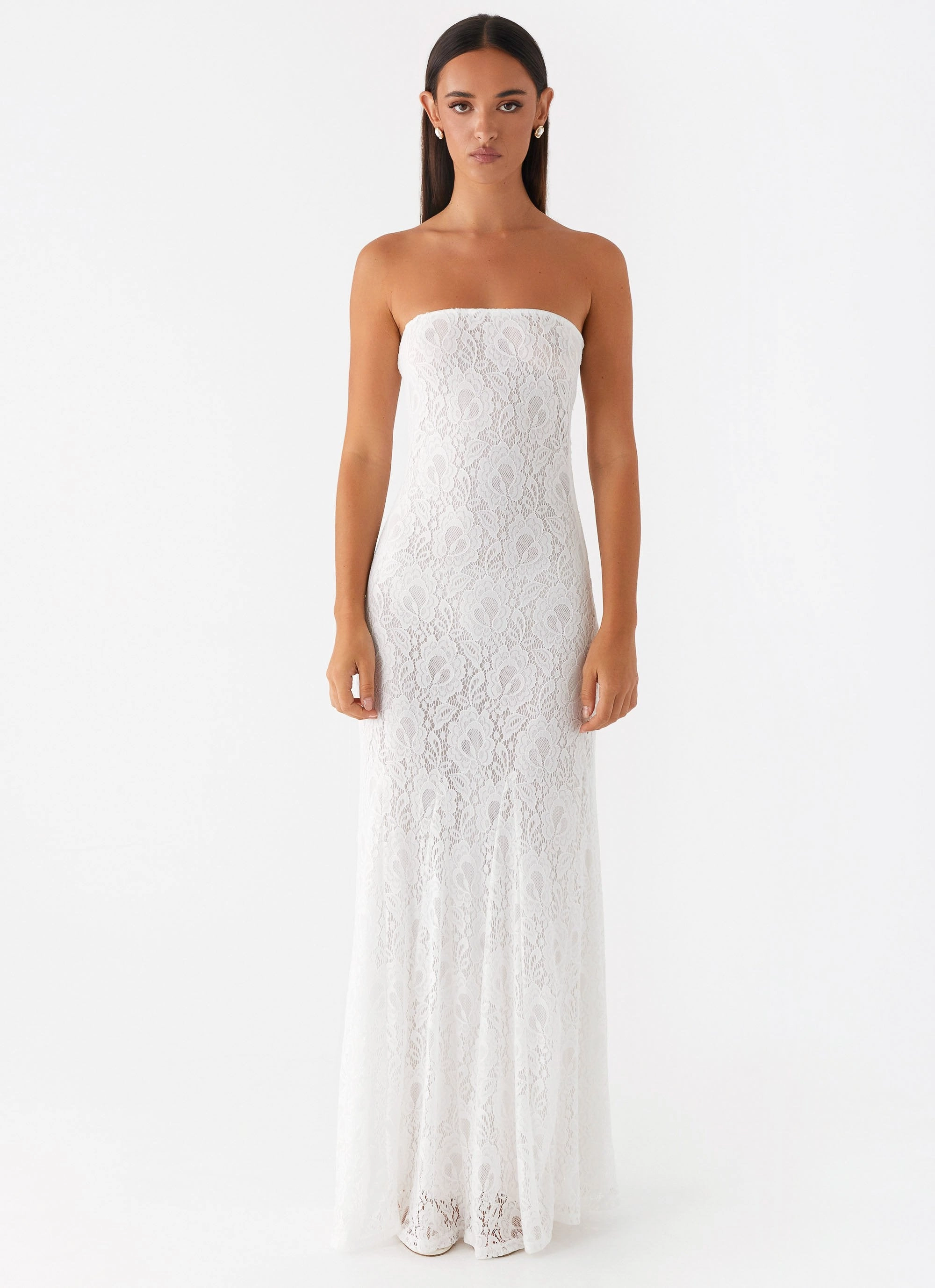 Fresh Glow Lolita Lace Maxi Dress - Ivory