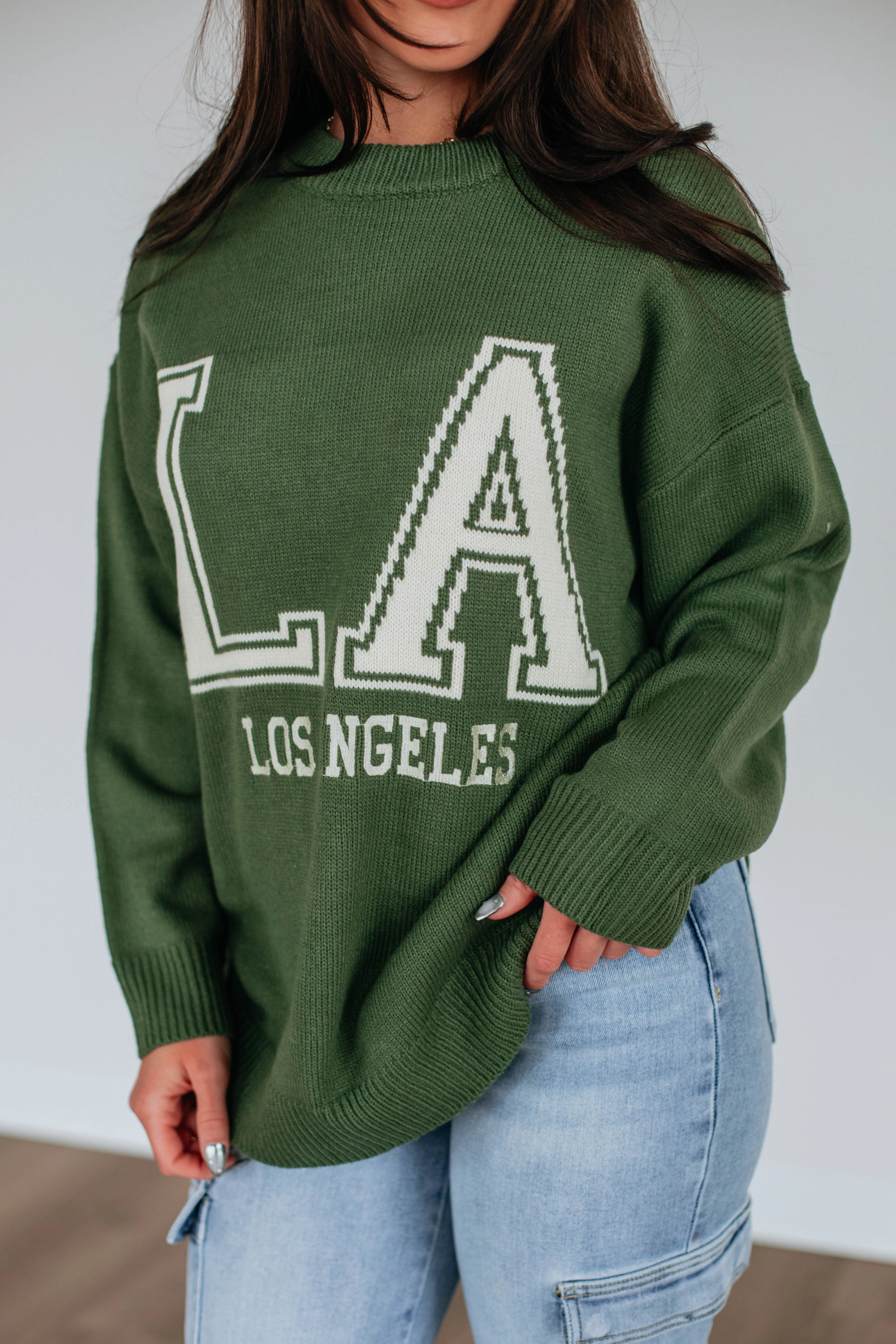 Los Angeles Knit Sweater Comfy Movement Knit Design