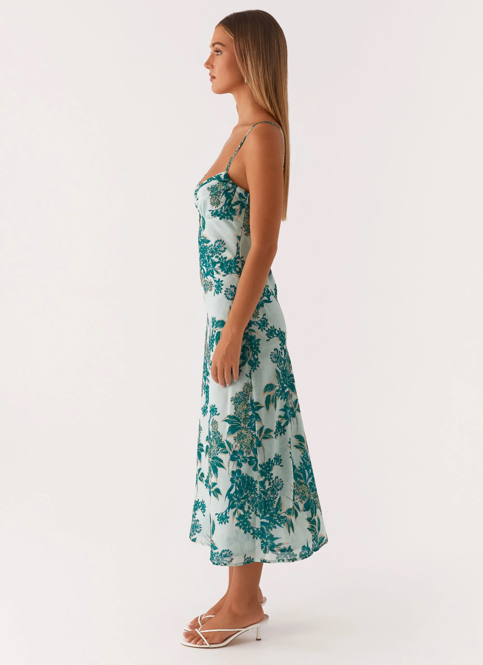Brunch Outfit Love Song Midi Dress - Cloud Nine Floral