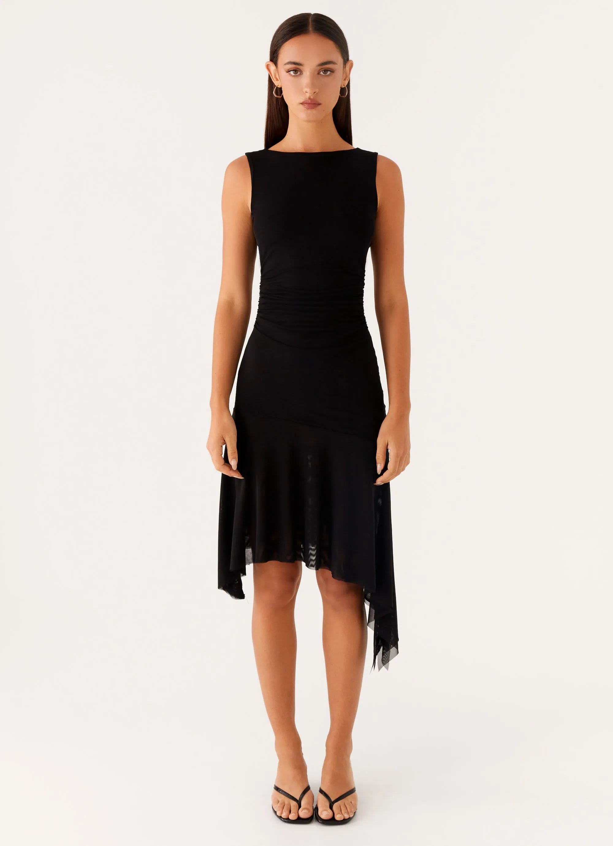 Winona Midi Dress - Black Stylish Mood
