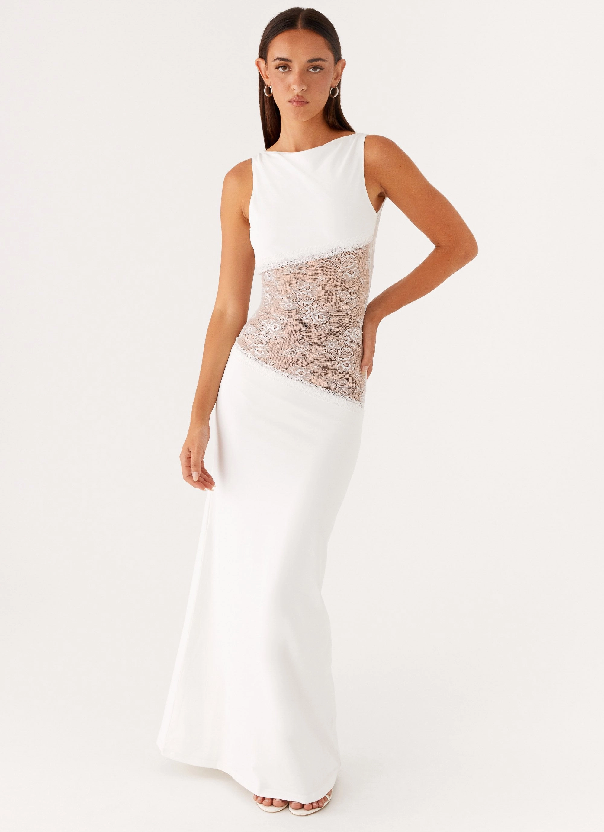 Front-Pocket Lucinda Maxi Dress - White