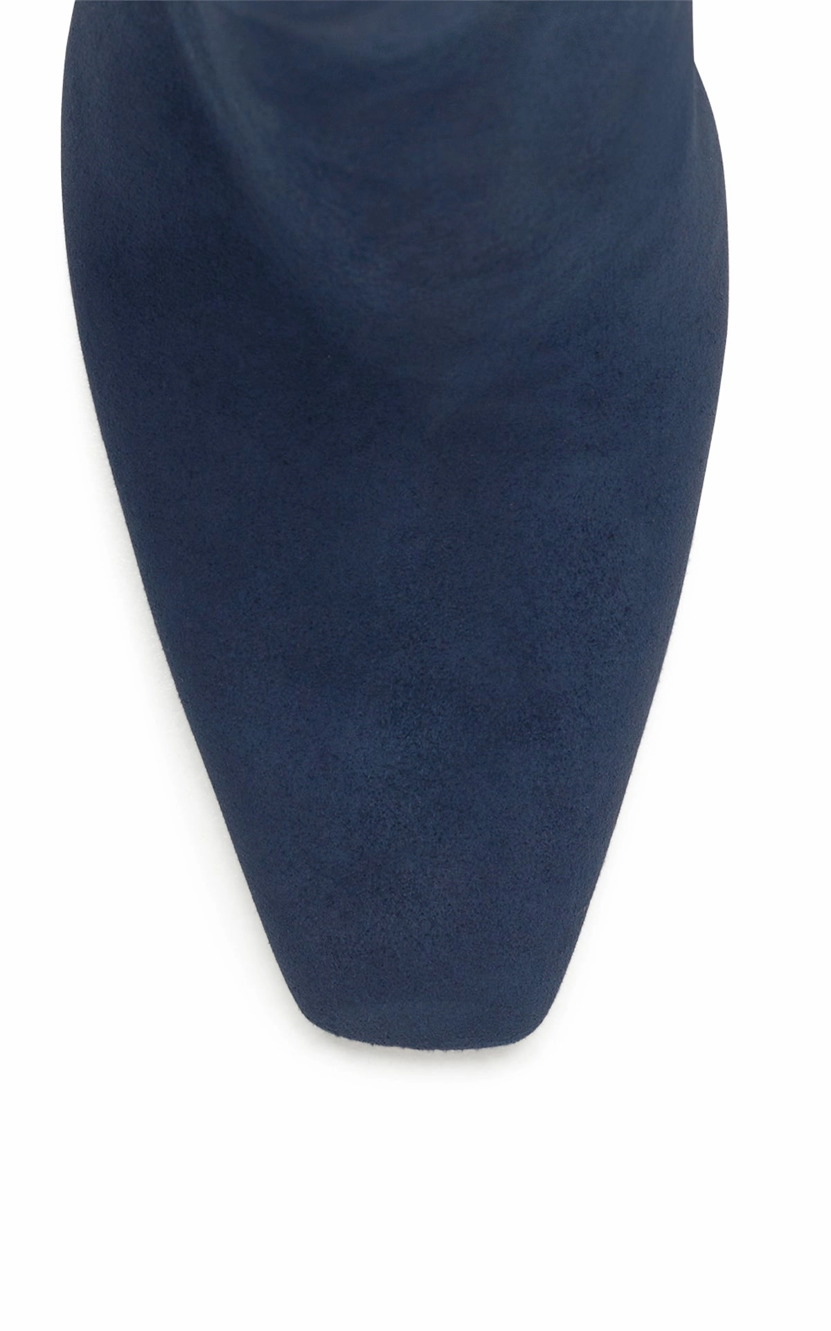 Zip Up Style Luke High Heel Ankle Boot in Navy Suede