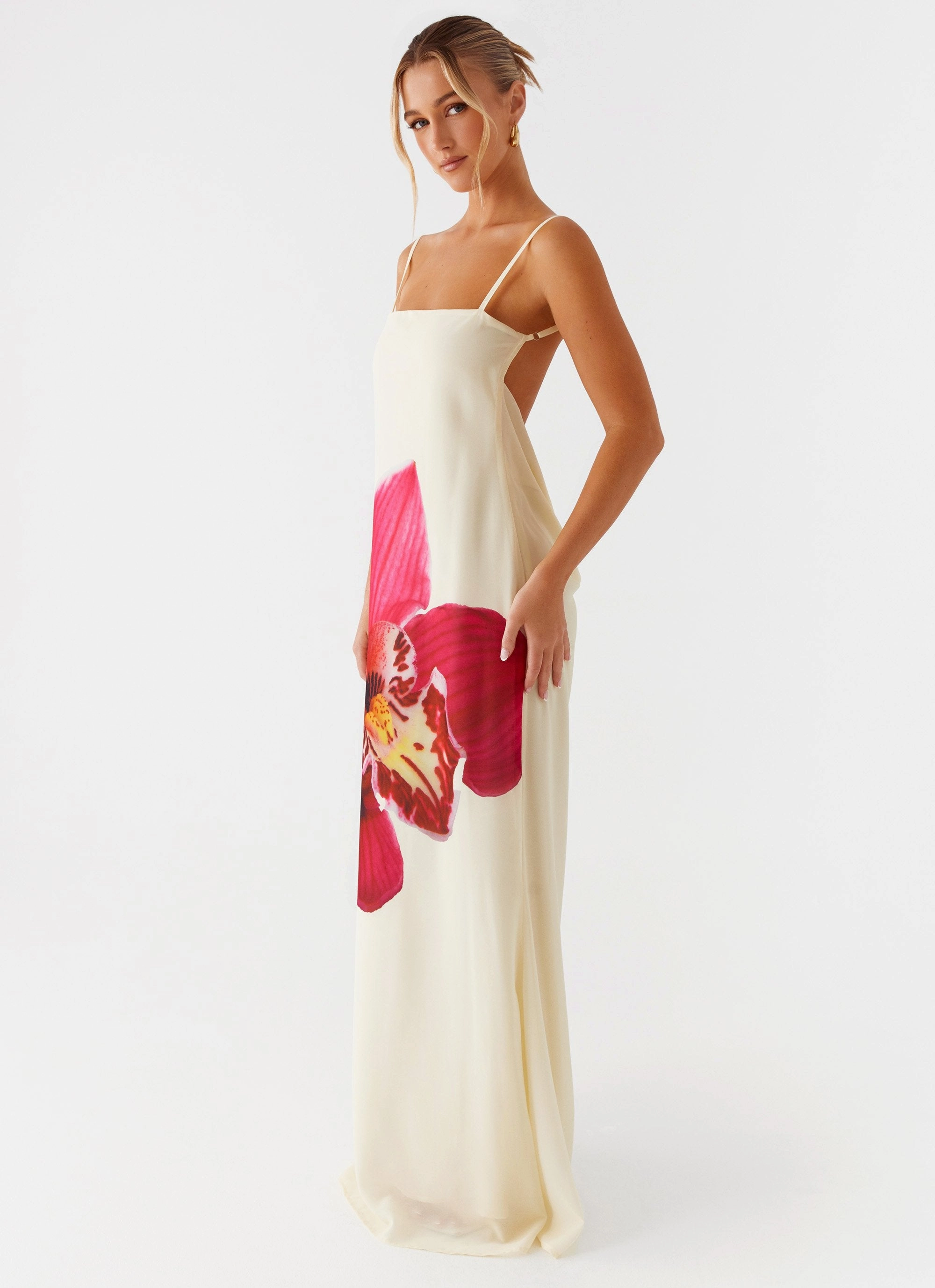 Chic Motion Elegant Layering Affirmation Maxi Dress - Yellow