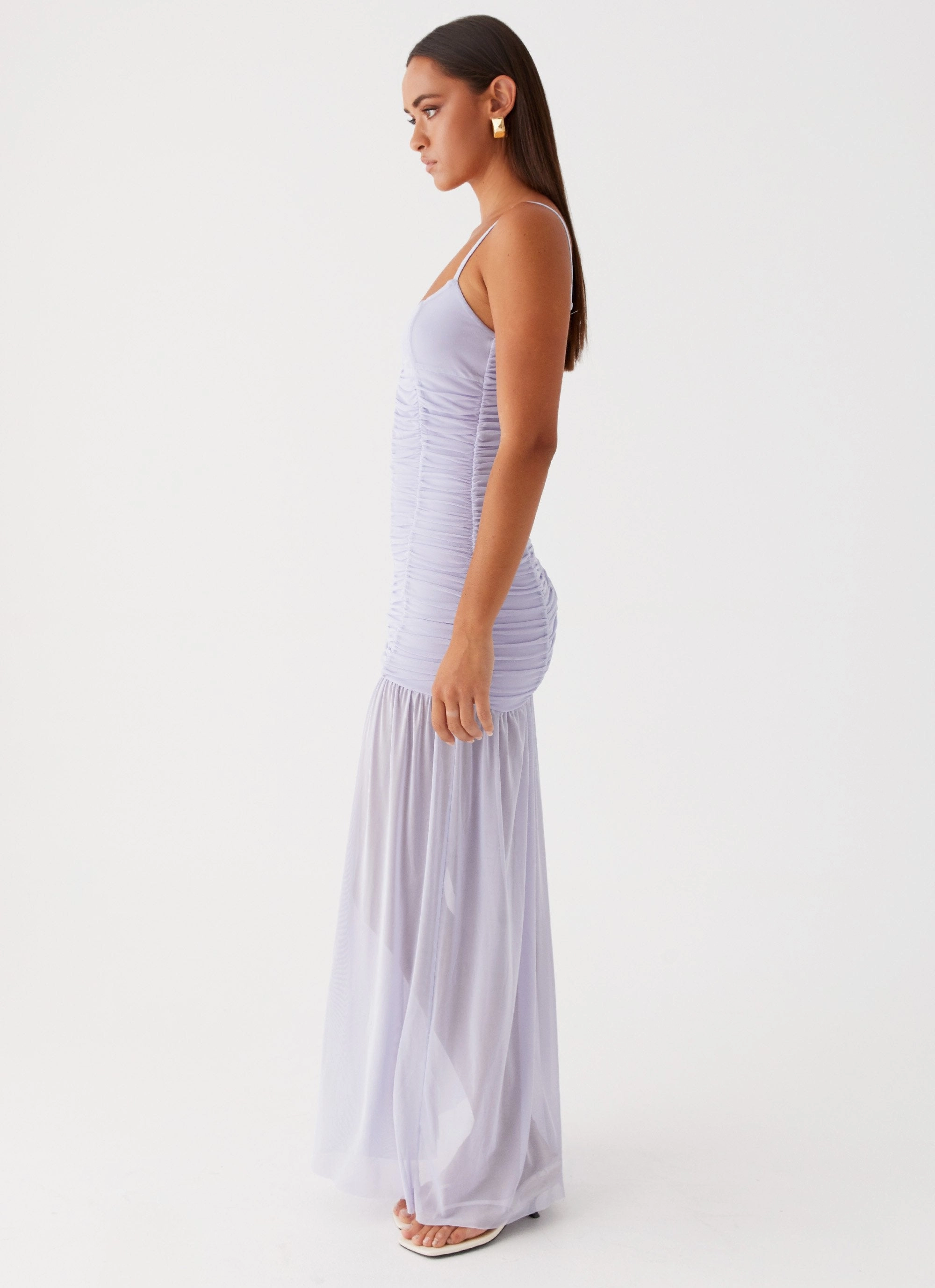 Constance Mesh Maxi Dress - Lavender Lightweight Feel