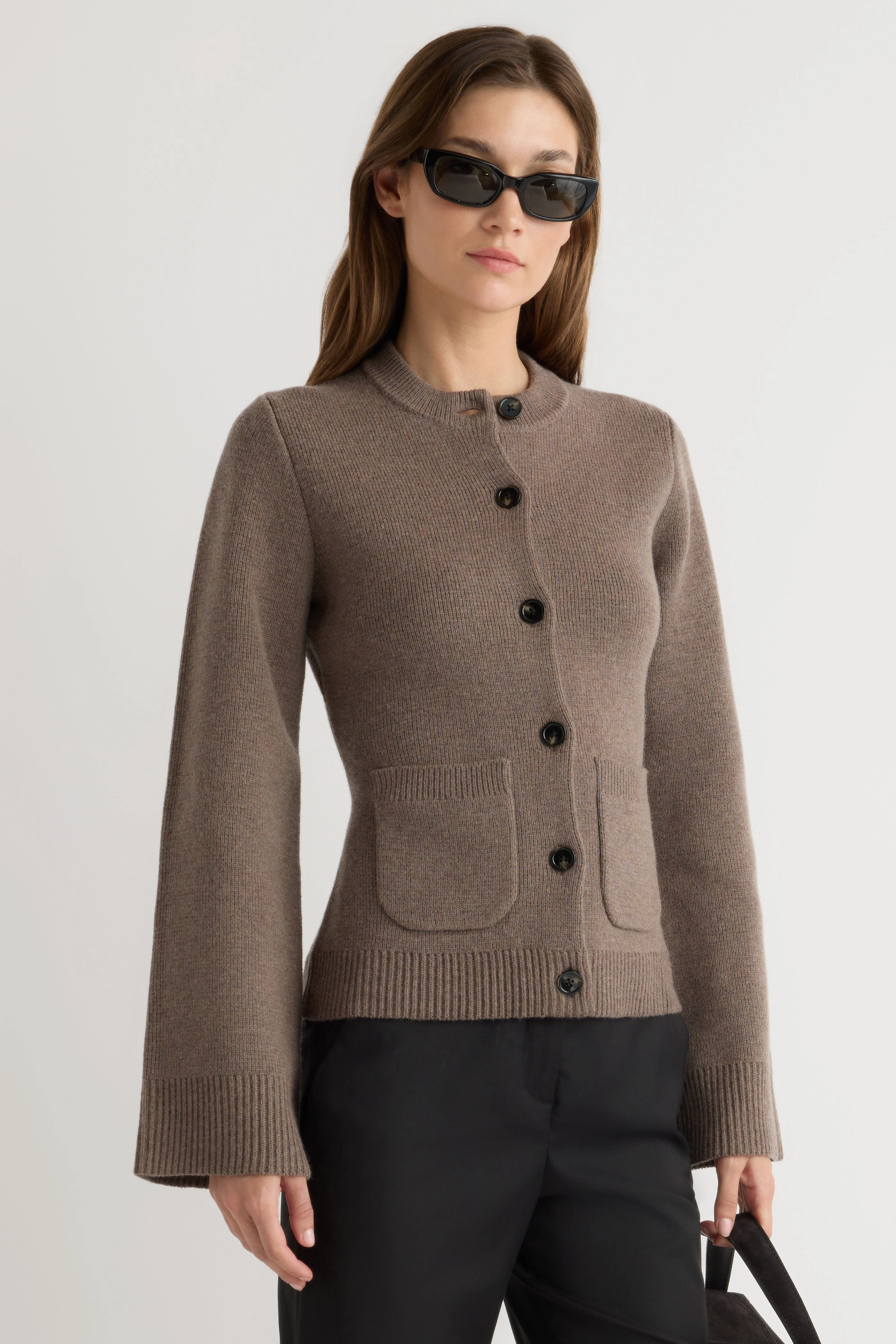 Luxury Look Eames Organic Cotton-Wool Cardigan Layered Vibe
