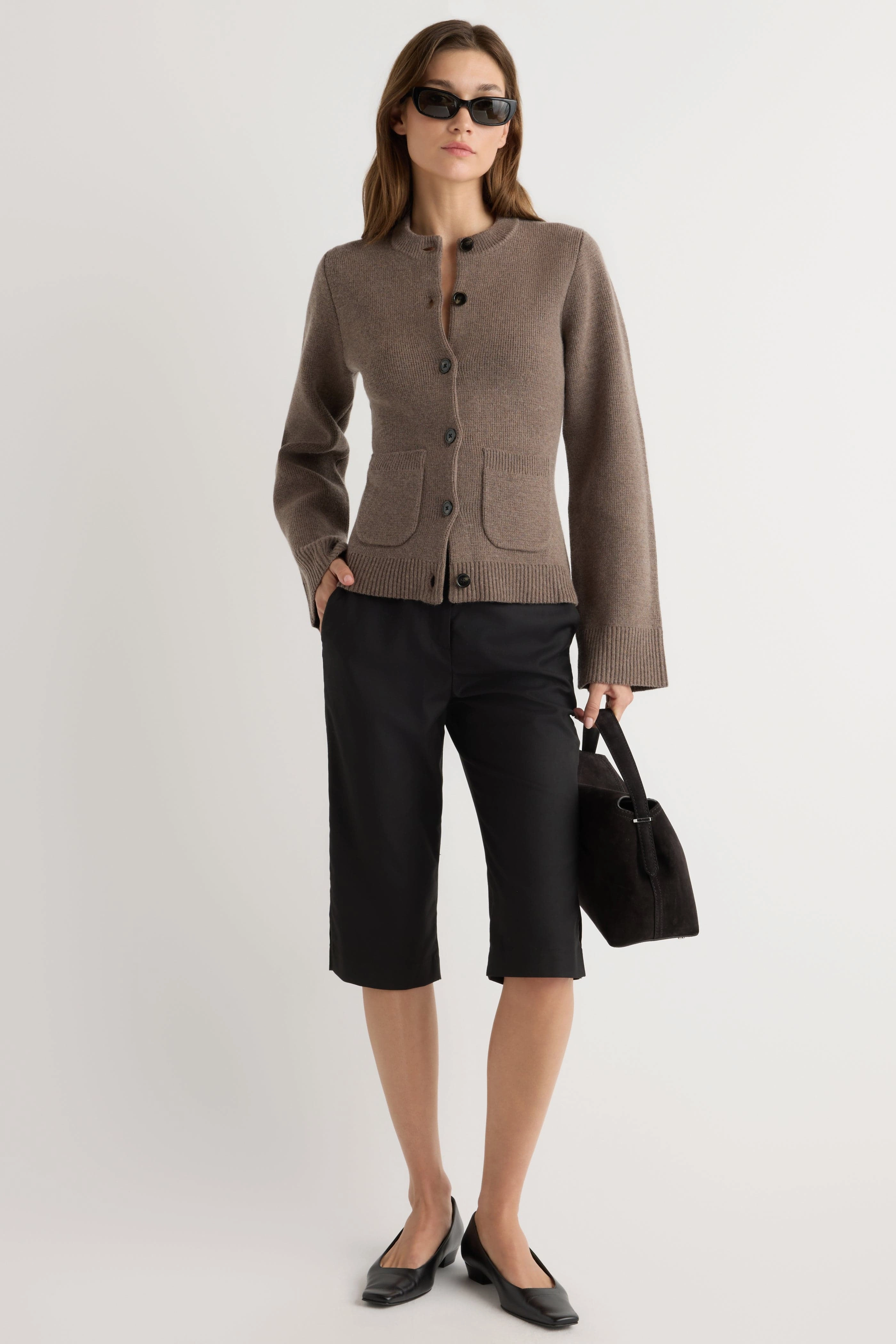 Luxury Look Eames Organic Cotton-Wool Cardigan Thermoregulating Fabric