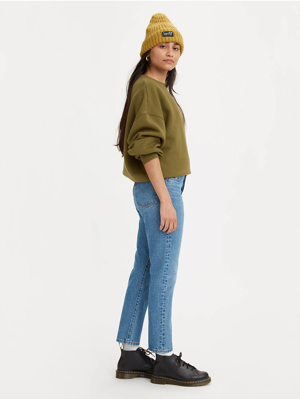 Easy Match Go Anywhere Look Women's 501 Blue Straight Fit Mid Rise Jeans