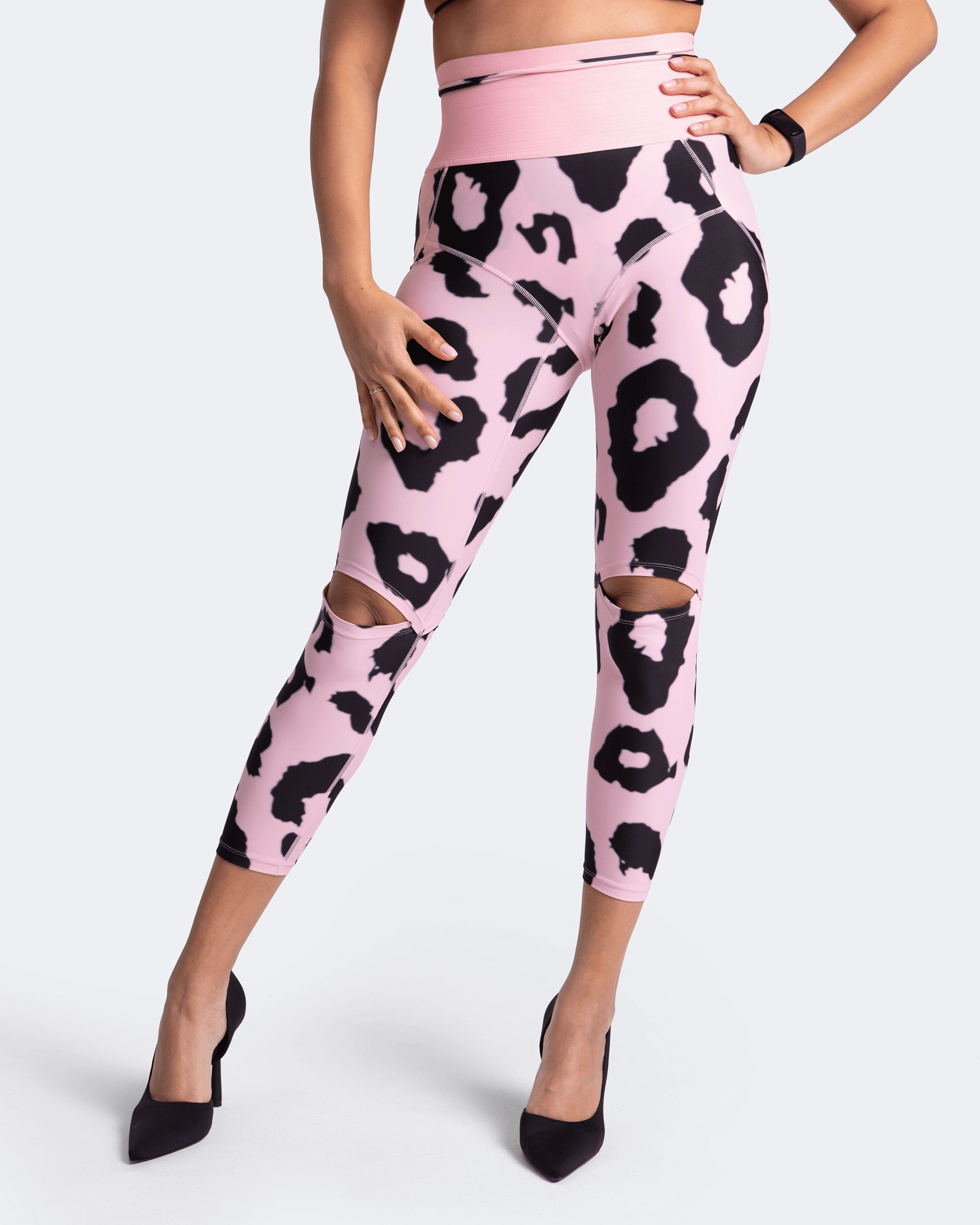 High Waist Comfort Seeker High-Rise Knee-Slit Leggings