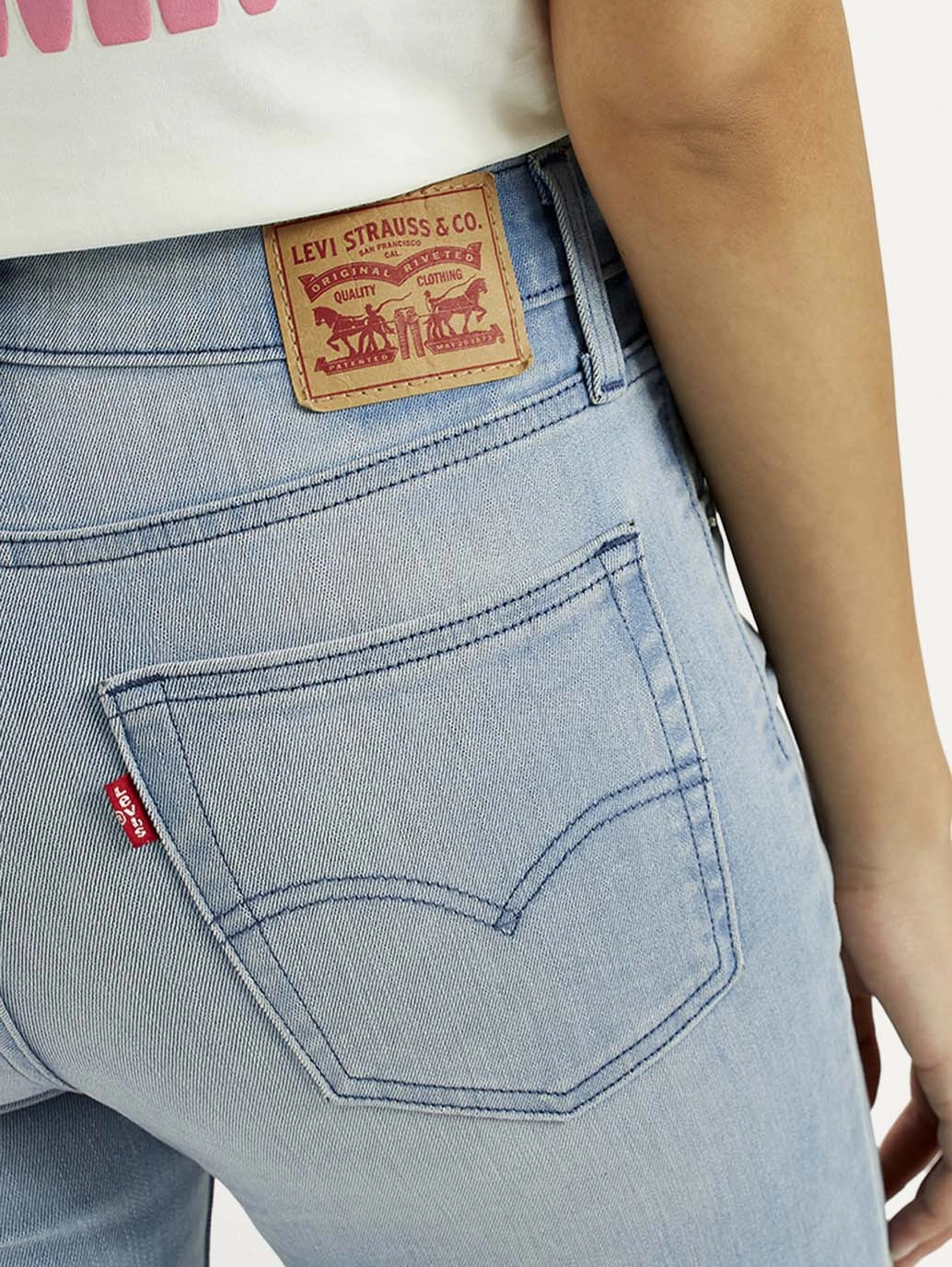 Women's 726 Light Indigo Flared Fit High Rise Jeans Minimalist Style Holiday Vibes Weekend Warrior Soft Touch