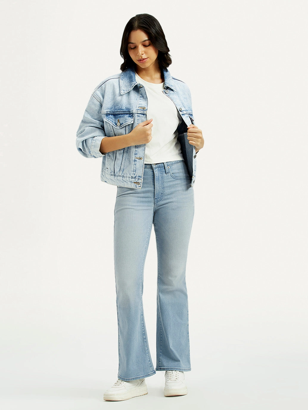 Women's 726 Light Indigo Flared Fit High Rise Jeans Timeless Choice Classic Autumn Days Adult Fashion