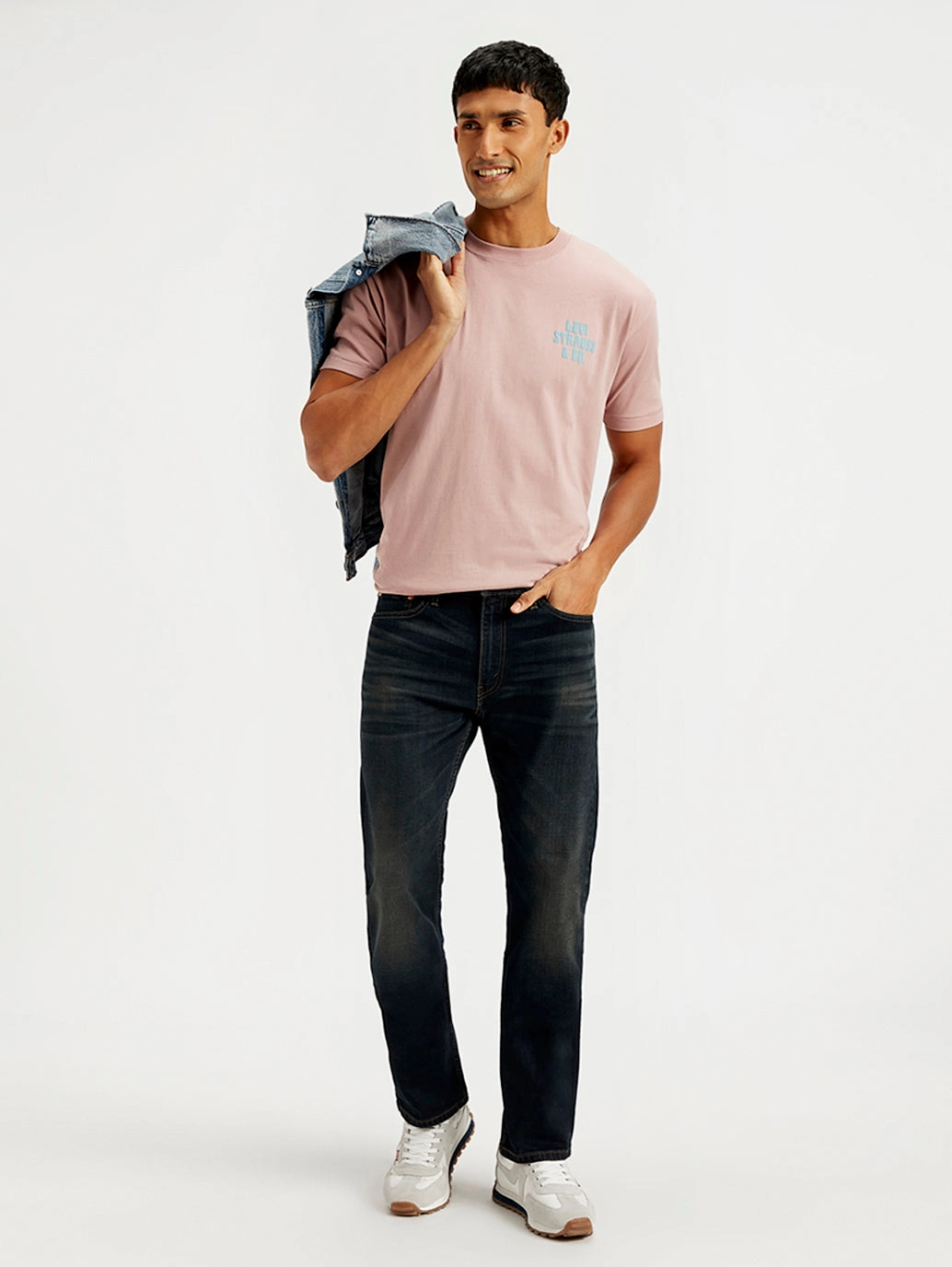 Quick Dry Weave Technology Men's 511 Navy Blue Slim Fit Mid Rise Jeans