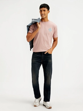 Quick Dry Weave Technology Men's 511 Navy Blue Slim Fit Mid Rise Jeans