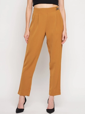 Madame Ambre Tapered Trousers Classic Comfort Linen blend