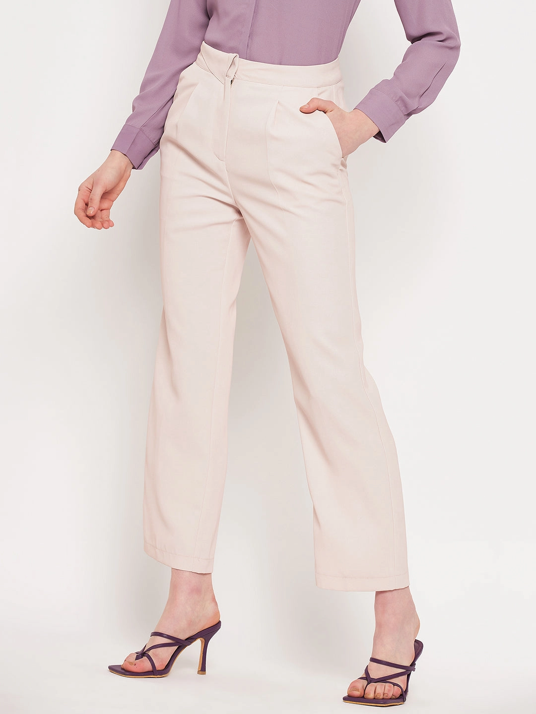 Madame Beige Trouser Essential Wearable Everyday Comfort Wear