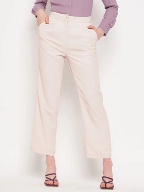Madame Beige Trouser Anti Pilling Surface Reflective accents