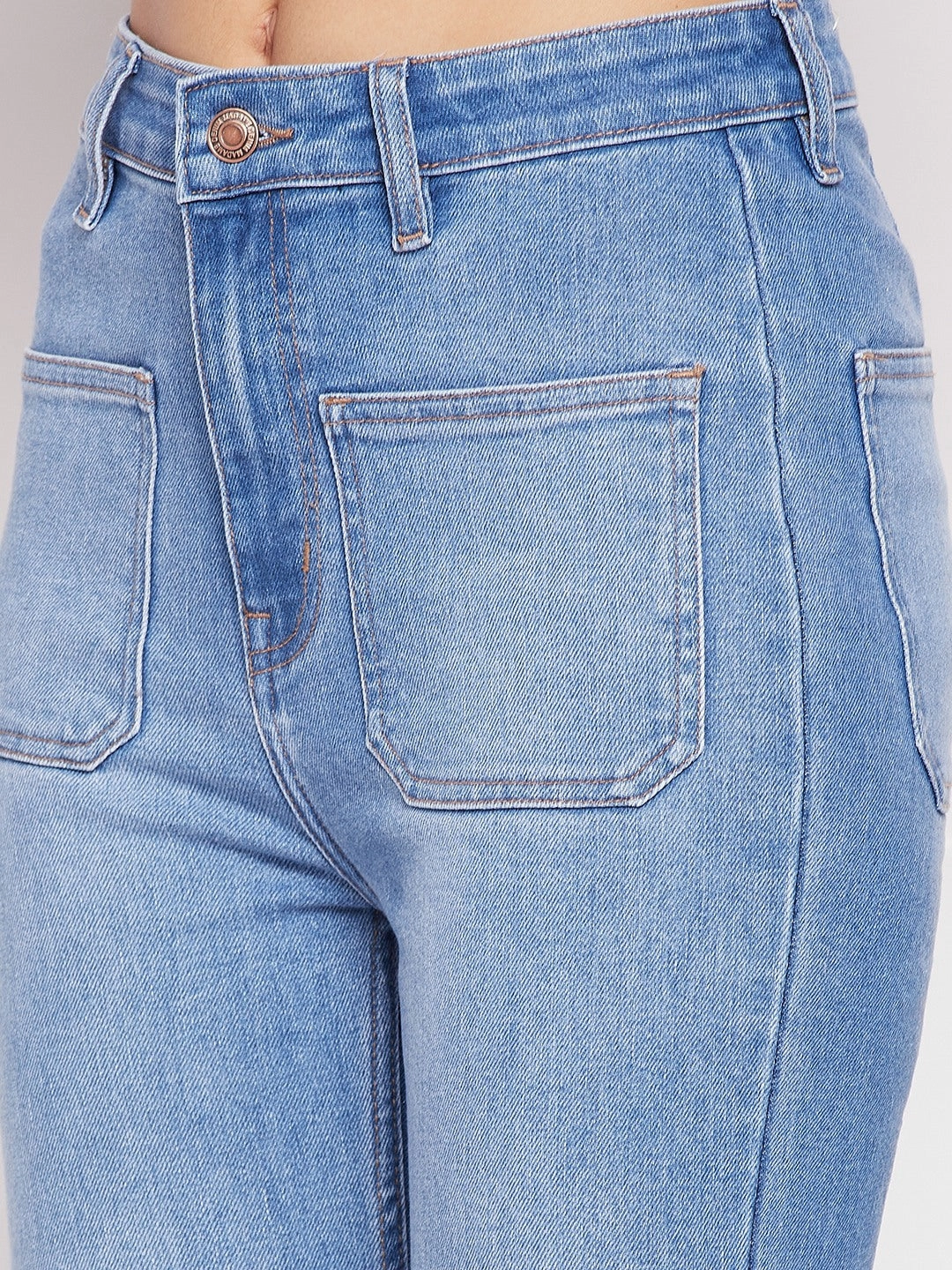 Madame Blue Denim Party Look Luxury