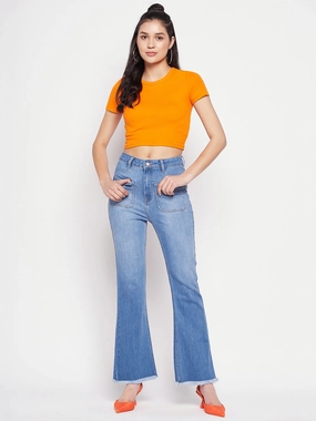 Madame Blue Denim Trendy Wear