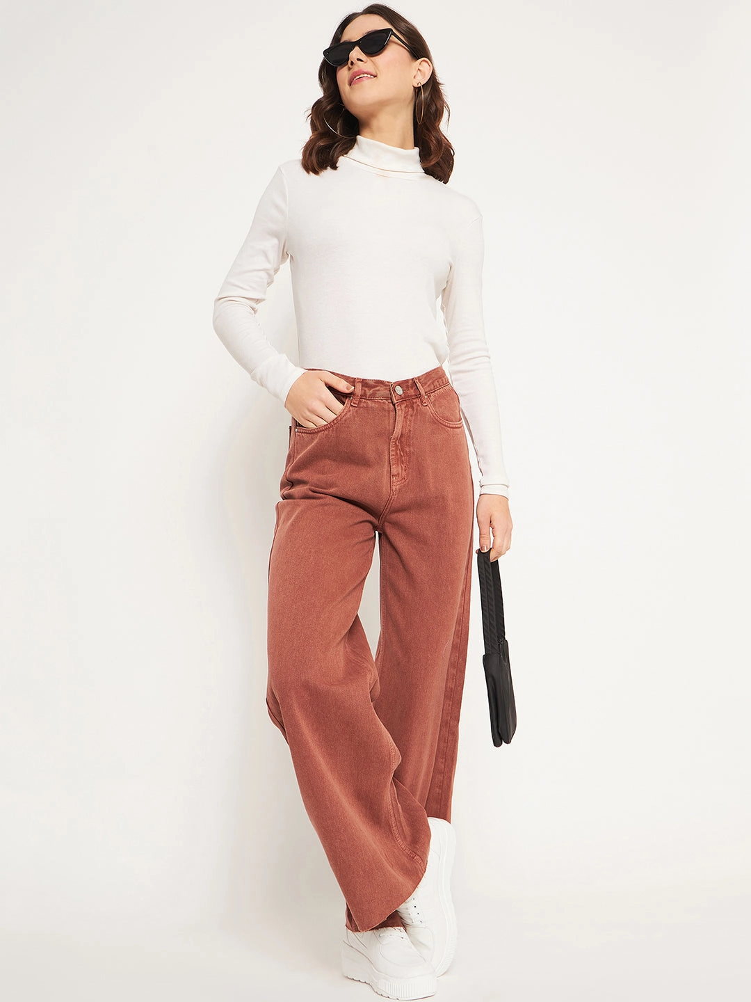 Cool Day Look Work Meeting Casual Madame Brown Denim