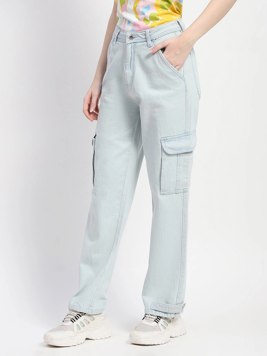 Madame Cargo Ice Blue Light Wash Denim Brunch Outfit Summer Vibes Versatile