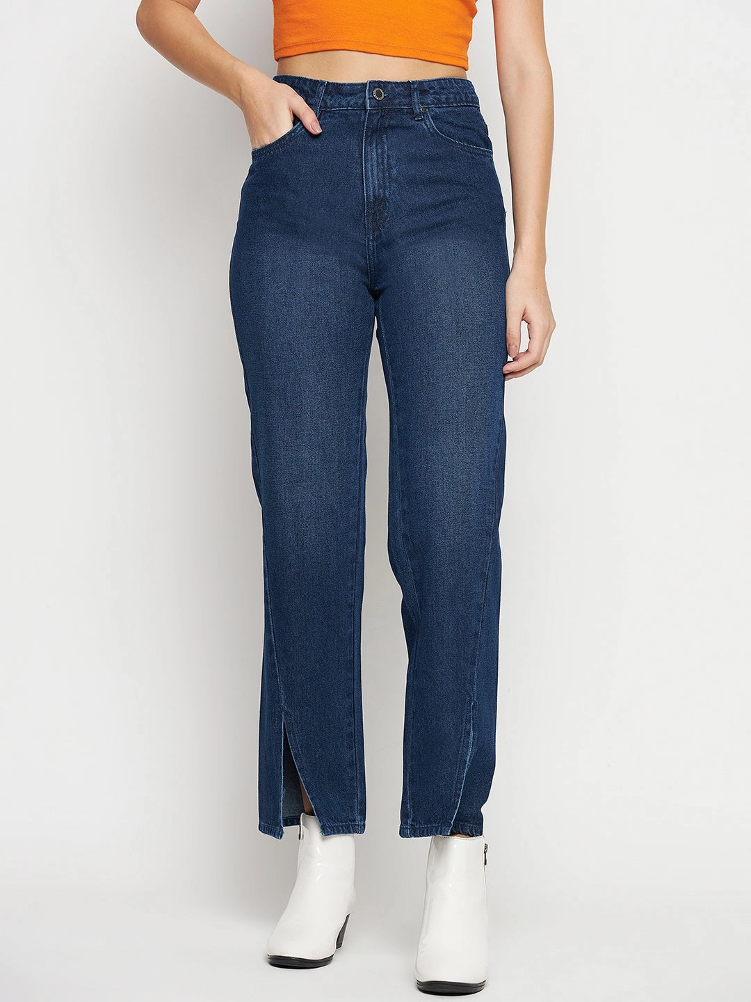 Madame Darkblue Denim All Round Wear Sandblasted Details