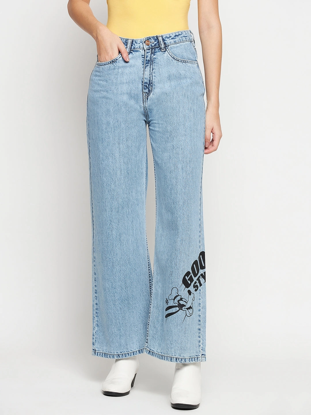 Madame Disney Print Lightblue Denim Stay Stylish