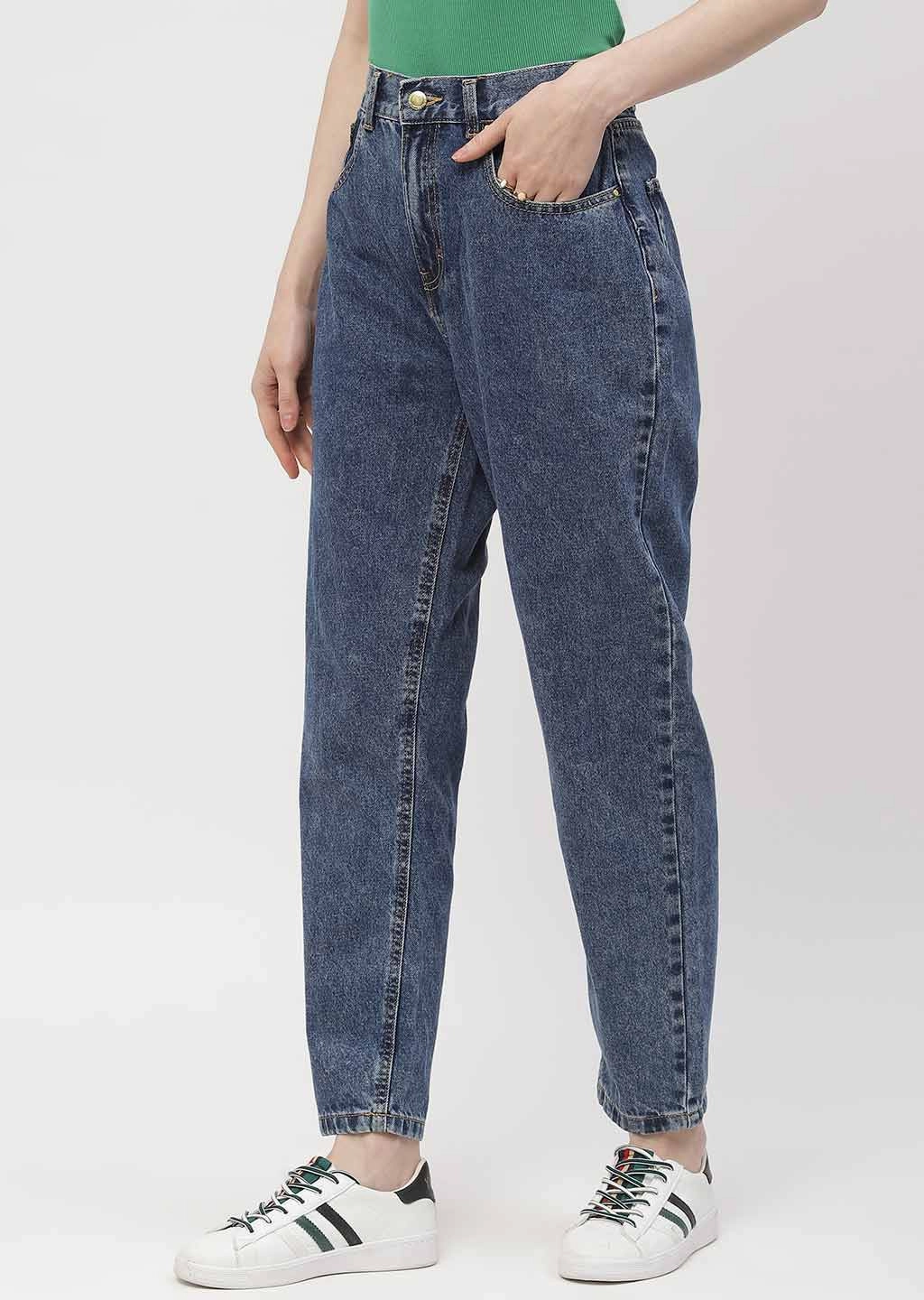 Trend Setter Trendy Premium Madame High Rise Light Blue Mom Fit Jeans